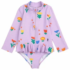 Discount Maillot de Bain Fleurs Fibres Recyclées | Lilas Maillots De Bain