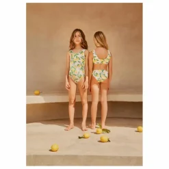 Online Molo Maillot de Bain Noelle Citrons Fibres Recyclées | Jaune pâle