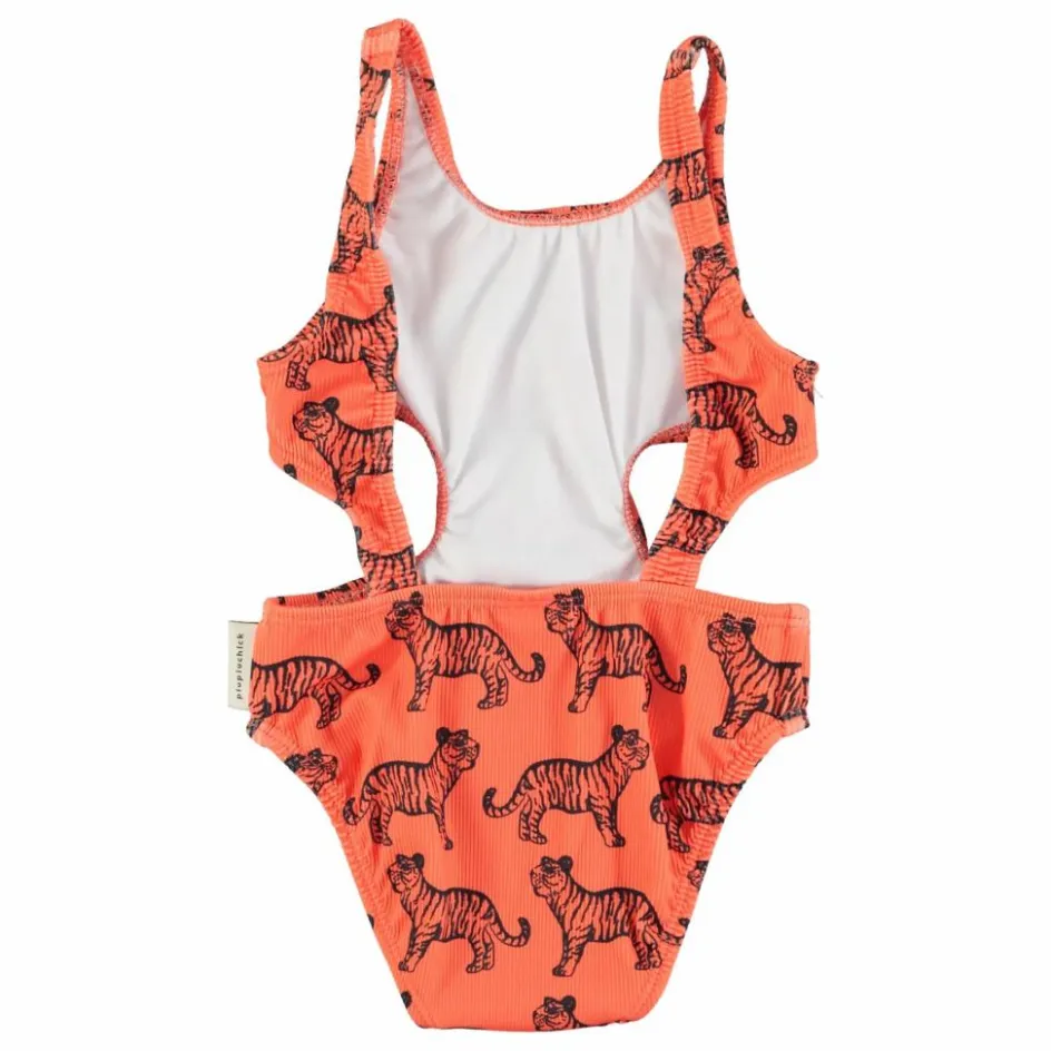 Piupiuchick Maillot de Bain Tiger Fibres Recyclées | Orange