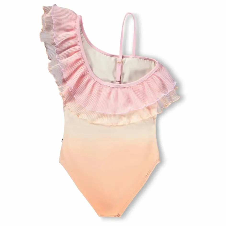 Molo Maillot de Bain Volants Asymétrique Nilla Fibres Recyclées ||Enfant Maillots De Bain|Maillots De Bain