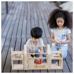 Plan Toys Maison 3 blocs modulables en bois Naturel