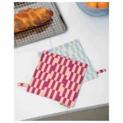 Tarta Gelatina Linge De Table|Art De La Table*Maniques carrées en coton bio Berry Jam - Set de 2