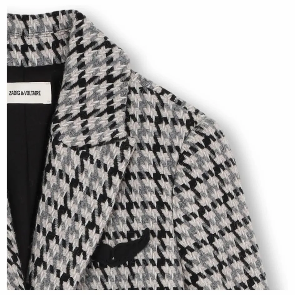 Zadig & Voltaire Manteau Carreaux Laine ||Enfant Manteaux, Vestes|Manteaux, Blousons