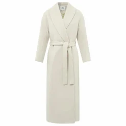 Sale Alma Deia Manteau Ceinturé Laine Vierge | Sable