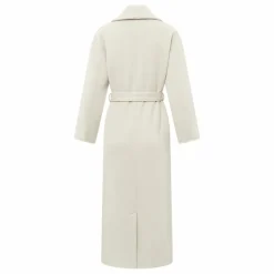 Sale Alma Deia Manteau Ceinturé Laine Vierge | Sable