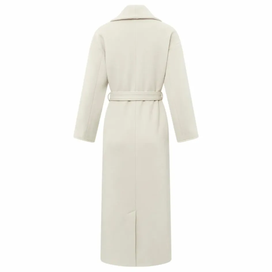 Sale Alma Deia Manteau Ceinturé Laine Vierge | Sable