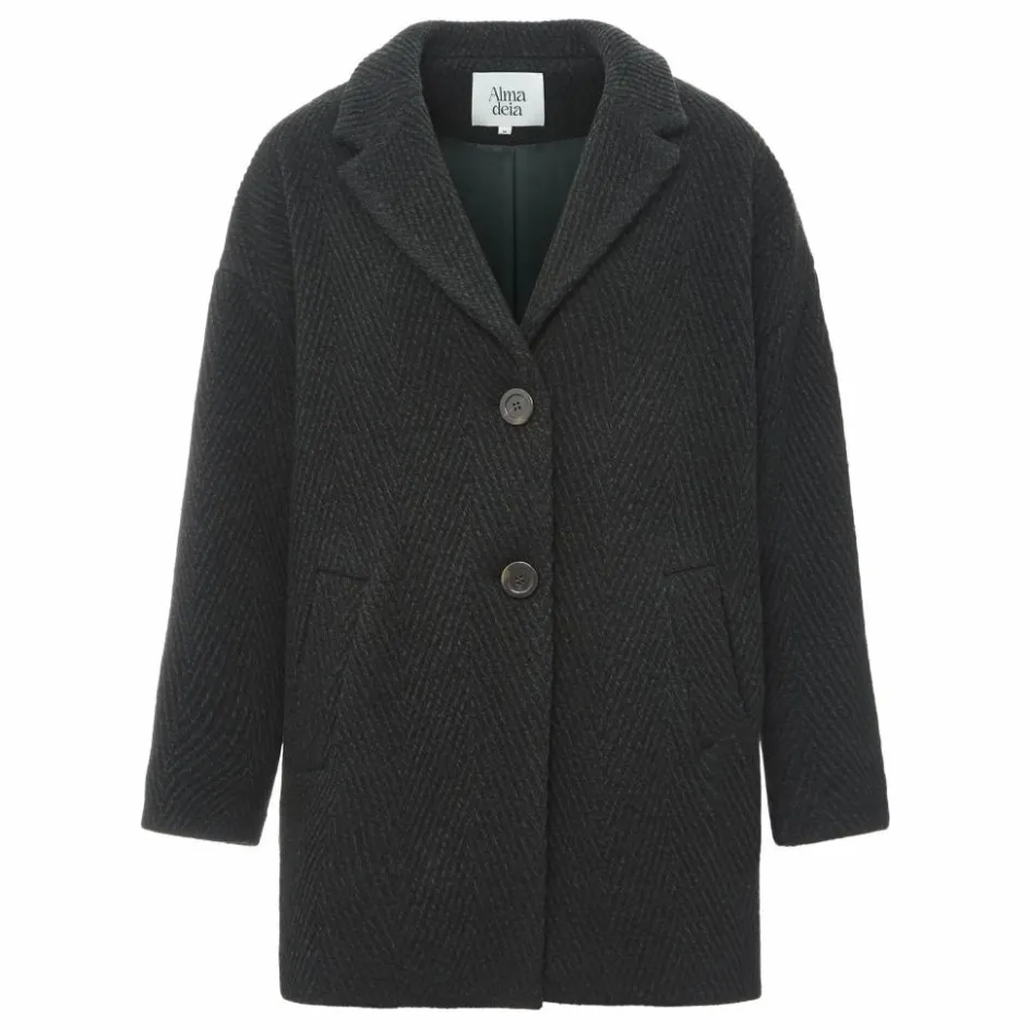 New Manteau Court Laine Recyclée | Femme Manteaux, Parkas