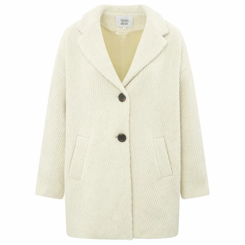 Alma Deia Manteau Court Laine Recyclée ||Femme Manteaux, Parkas