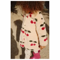 Enfant Konges Sløjd Manteaux, Blousons|Manteaux, Blousons, Pilotes*Manteau Façon Fourrure Fuzzie Cerises |