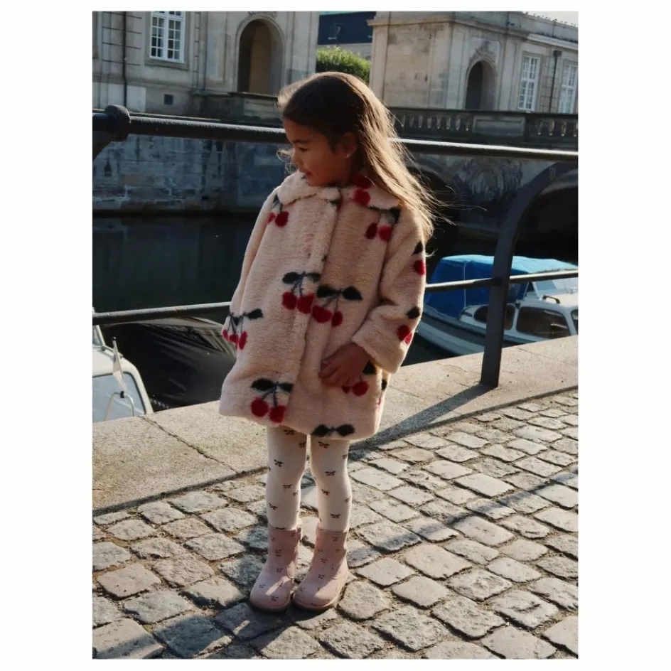 Enfant Konges Sløjd Manteaux, Blousons|Manteaux, Blousons, Pilotes*Manteau Façon Fourrure Fuzzie Cerises |