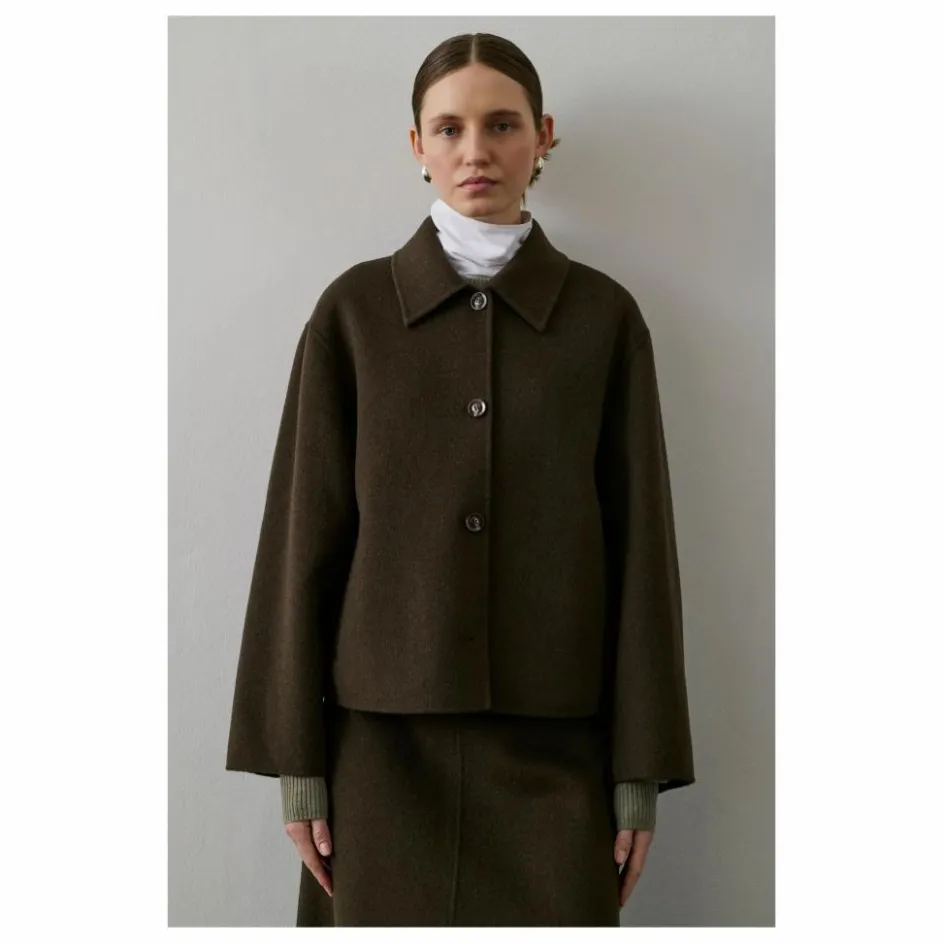 Sale Soeur Manteau Gyoda Laine | Brun kaki
