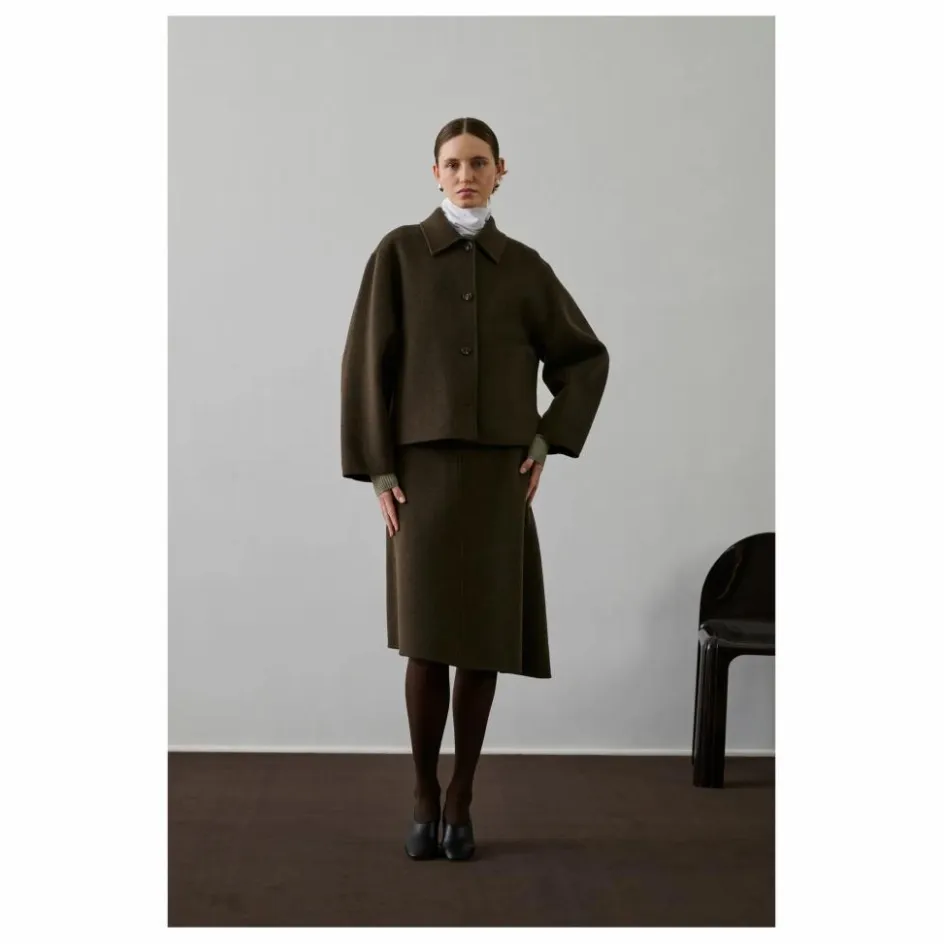 Sale Soeur Manteau Gyoda Laine | Brun kaki