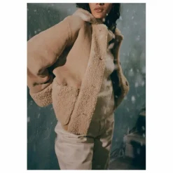 Nitah Manteau Julia Peau Lainée ||Femme Manteaux, Parkas