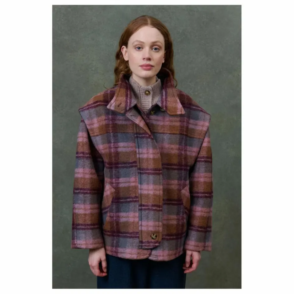 Louise Misha Manteau Kristina Carreaux Laine - Collection Femme ||Femme Manteaux, Parkas