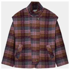 Louise Misha Manteau Kristina Carreaux Laine - Collection Femme ||Femme Manteaux, Parkas