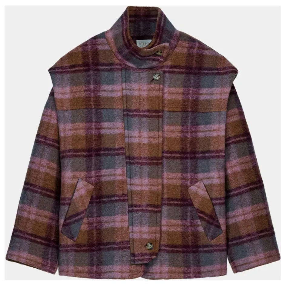 Louise Misha Manteau Kristina Carreaux Laine - Collection Femme ||Femme Manteaux, Parkas