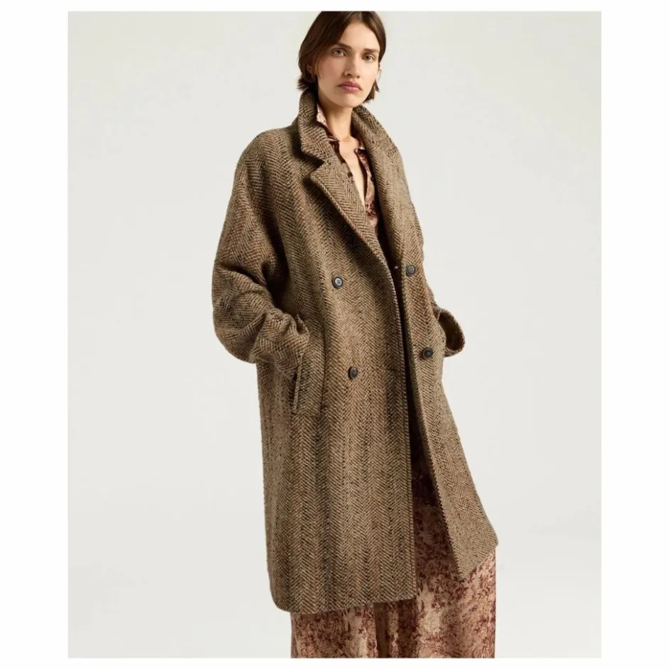 Best Manteau Lancaster Herringbone Laine Vierge | Femme Manteaux, Parkas