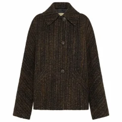 Femme Momoni Manteaux, Parkas*Manteau Lord Herringbone Laine Vierge |