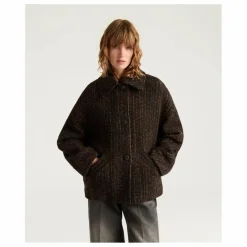 Femme Momoni Manteaux, Parkas*Manteau Lord Herringbone Laine Vierge |