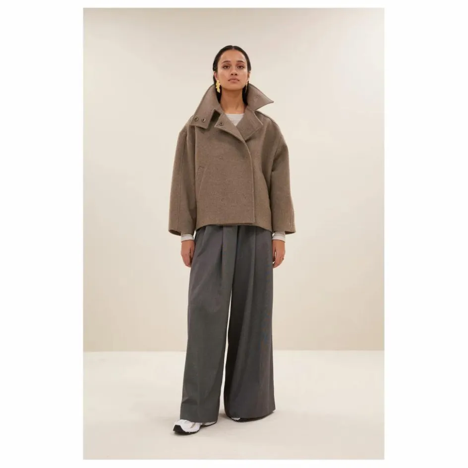 Online By Bar Manteau Rika Laine | Beige foncé