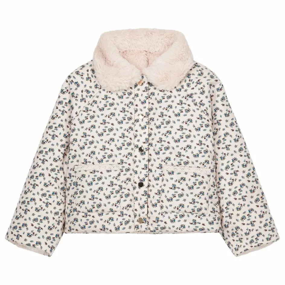 Discount Louise Misha Manteau Réversible Façon Fourrure Jasmina Coton Bio | Crème