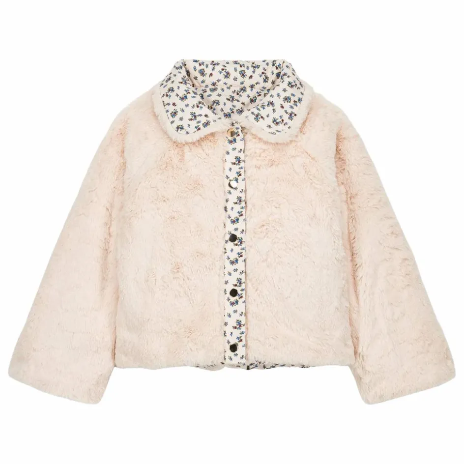 Discount Louise Misha Manteau Réversible Façon Fourrure Jasmina Coton Bio | Crème