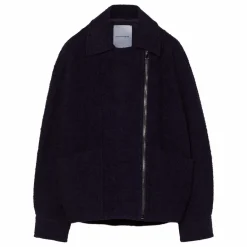 Best Pomandère Manteau Zippé Laine | Bleu marine