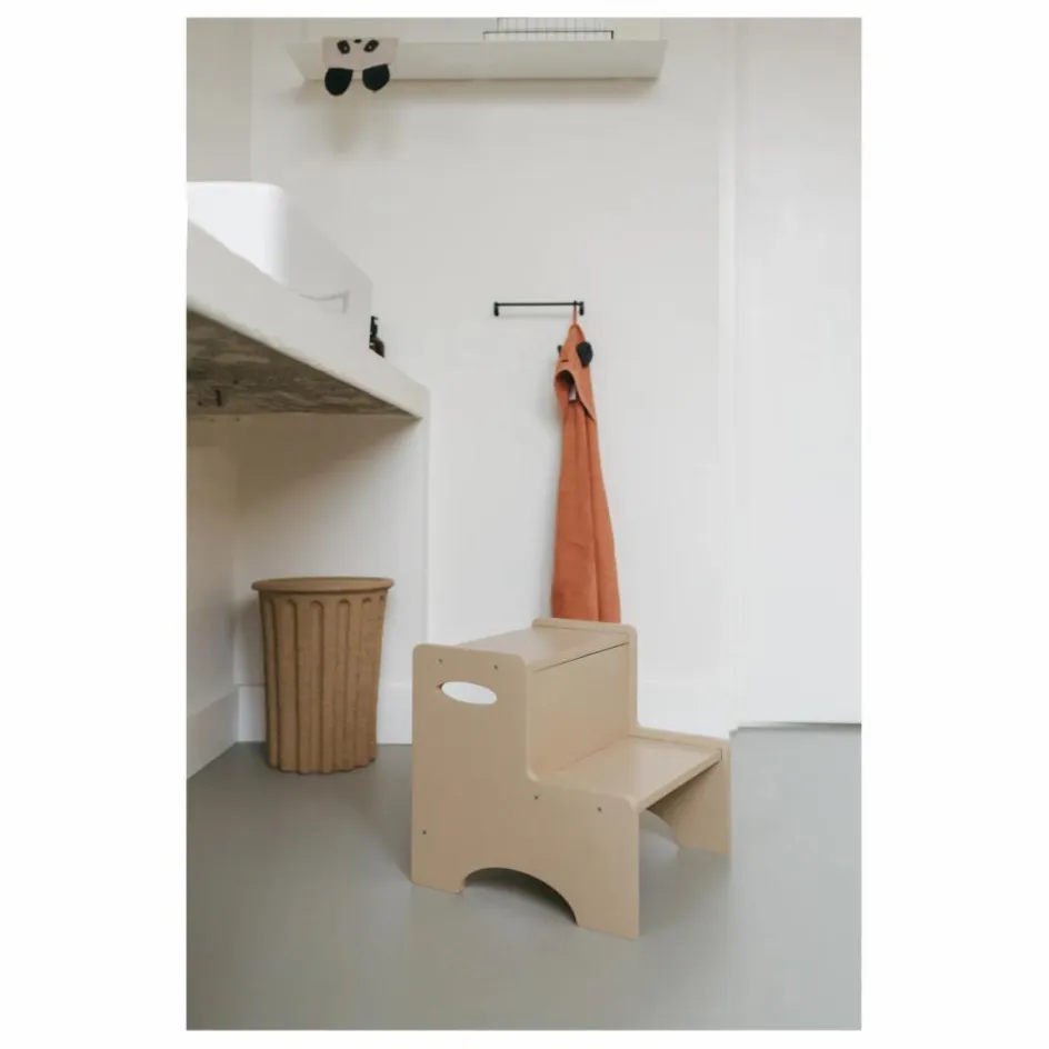 Hot Nofred Marche-pied en bois | Beige