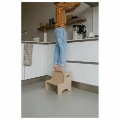 Hot Nofred Marche-pied en bois | Beige