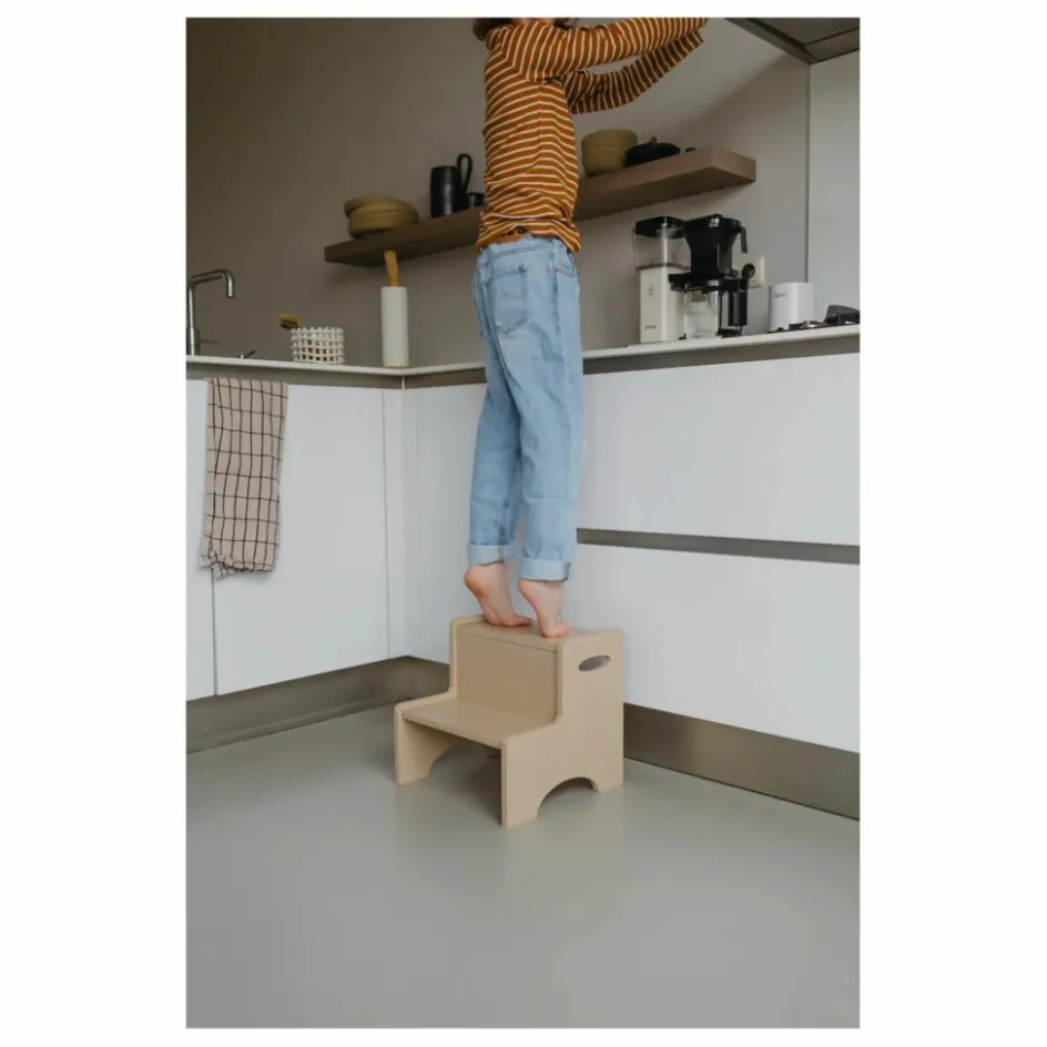 Hot Nofred Marche-pied en bois | Beige