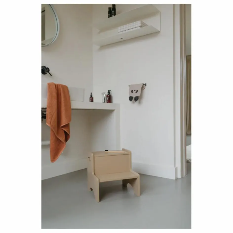 Hot Nofred Marche-pied en bois | Beige