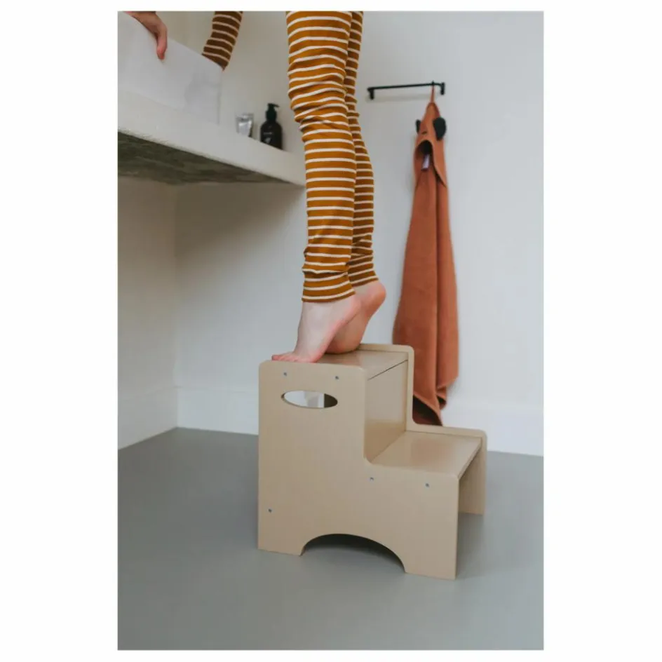 Hot Nofred Marche-pied en bois | Beige