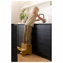 New Nofred Marche-pied en bois | Curry