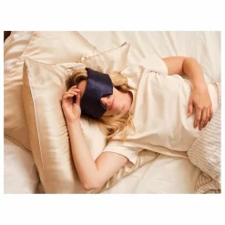 Sale Emily's Pillow Masque de nuit bandeau en soie | Bleu nuit