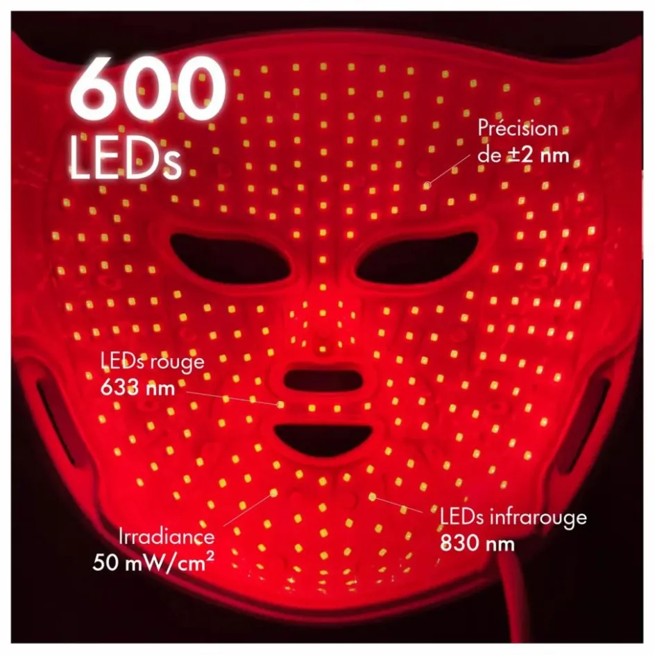 Online Nooance Masque LED visage Elite X600 Blanc