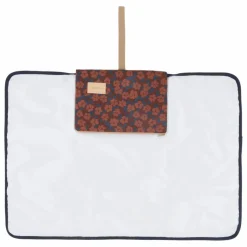 Sale Nobodinoz Matelas à langer de voyage Hyde Park Maroon Poppies | Brique