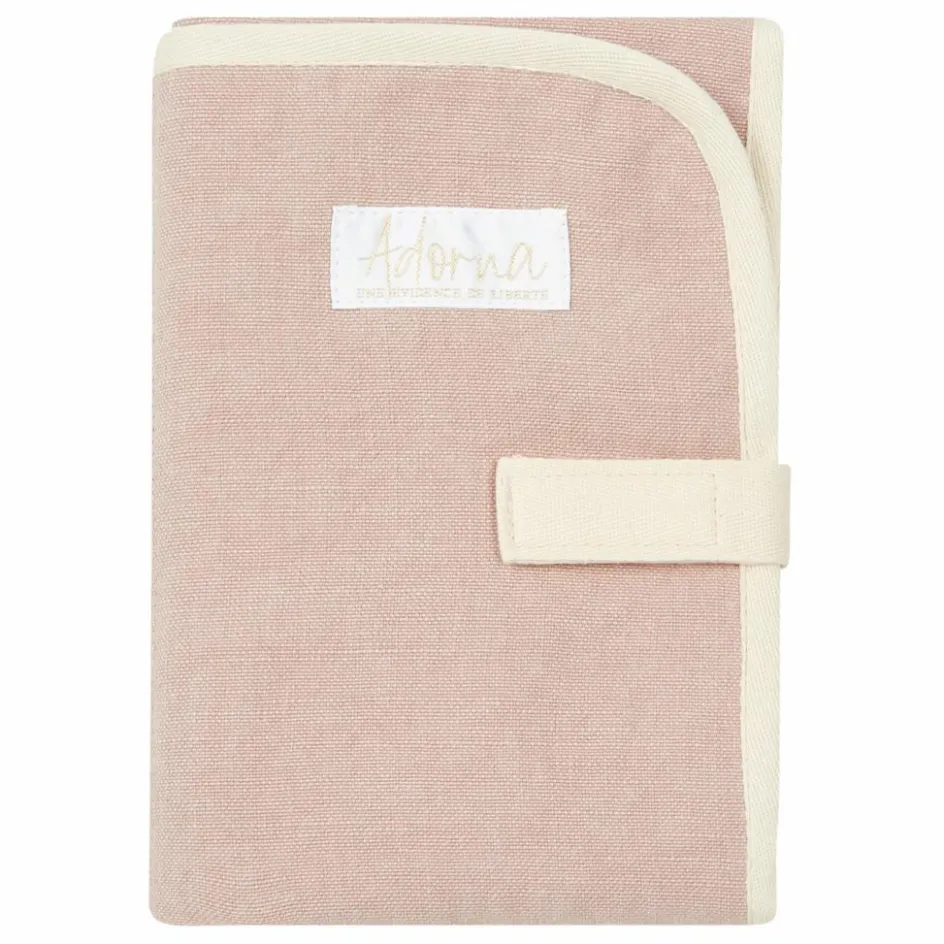 New Adorna Matelas à langer de voyage en lin | Rose poudré