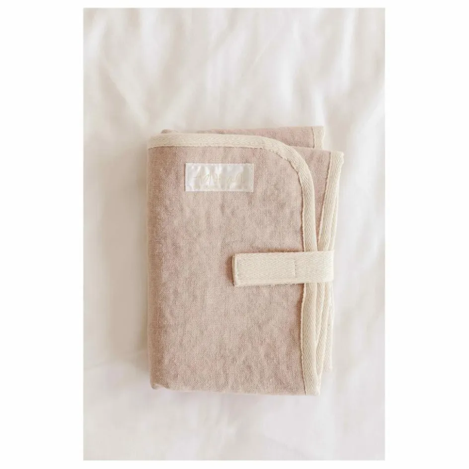 New Adorna Matelas à langer de voyage en lin | Rose poudré