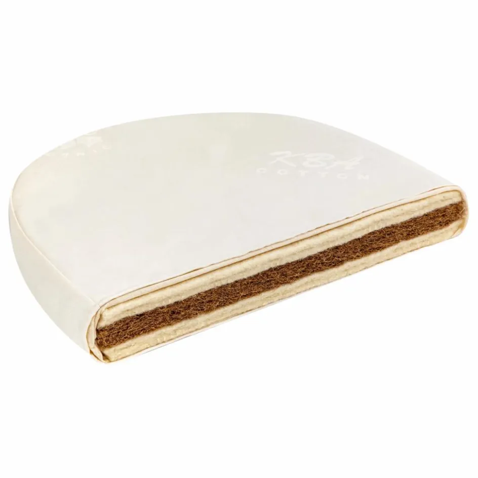 Bermbach Handcrafted Matelas ovale pour berceaux Lola et Emil en coton bio || Matelas|Lits Bébé