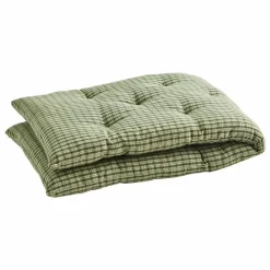 Outlet Madam Stoltz Matelas pour banc à carreaux en coton | Vert