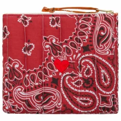 Best Call it by your name Mini Pochette Zippée Matelassée Coeur | Rouge