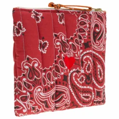 Best Call it by your name Mini Pochette Zippée Matelassée Coeur | Rouge