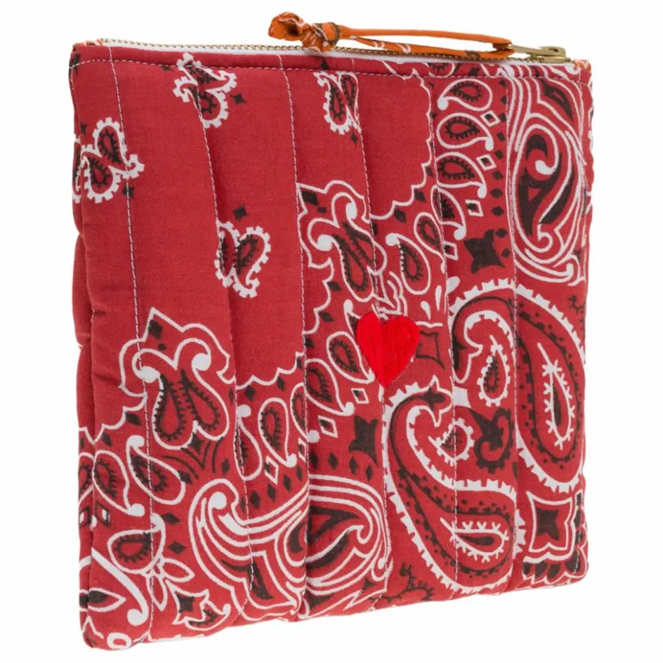 Best Call it by your name Mini Pochette Zippée Matelassée Coeur | Rouge