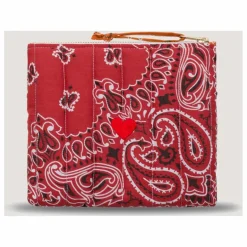 Best Call it by your name Mini Pochette Zippée Matelassée Coeur | Rouge