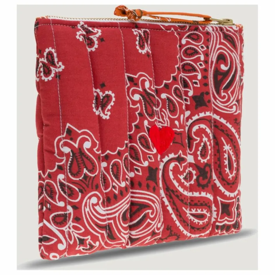 Best Call it by your name Mini Pochette Zippée Matelassée Coeur | Rouge