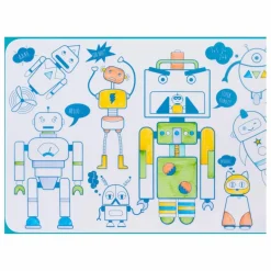 Online Superpetit Mini set de table à colorier Robot avec 4 feutres Multicolore
