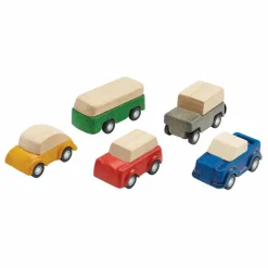 Sale Plan Toys Mini véhicules en bois - Set de 5 Multicolore