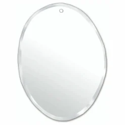 Discount M Nuance Miroir extra plat biseauté - forme aléatoire ovale 50x66 cm Naturel