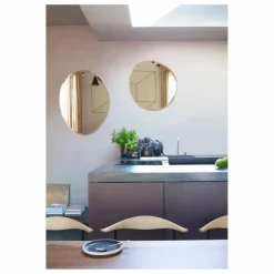 Discount M Nuance Miroir extra plat biseauté - forme aléatoire ovale 50x66 cm Naturel
