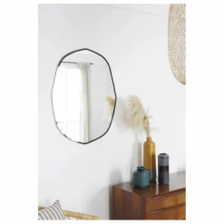 Hot M Nuance Miroir extra plat biseauté contour - forme aléatoire 66x85 | Noir